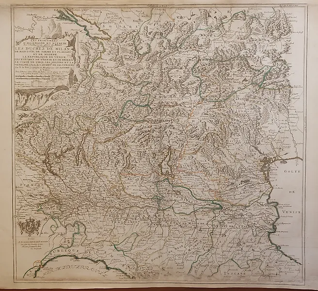 Italy - Northern Italy; Nicolas de Fer - Les duchez de Milan, de Mantoue, de Parme et Plaisance, et de Modene - 1701-1720