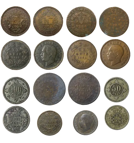 Portugal. Monarquia Portuguesa – Lote de 8 Moedas – De D. JOÃO V a D. CARLOS I ( 1746~1900 )  (No reserve price)
