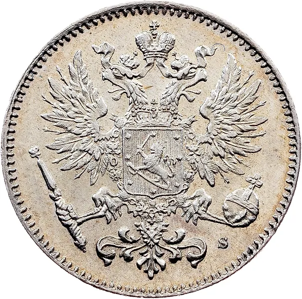 Finland, Grand Duchy under Russian rule. Nicholas II. 50 Pennia 1916  (No reserve price)