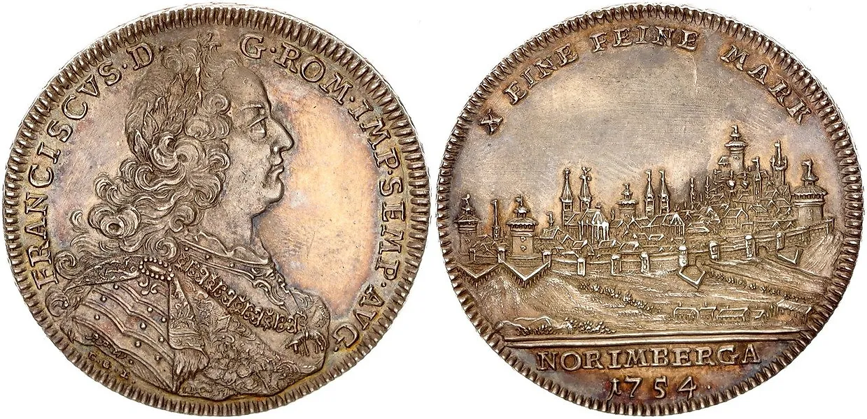 Deutschland        Nürnberg, Stadt. Konventionstaler 1754