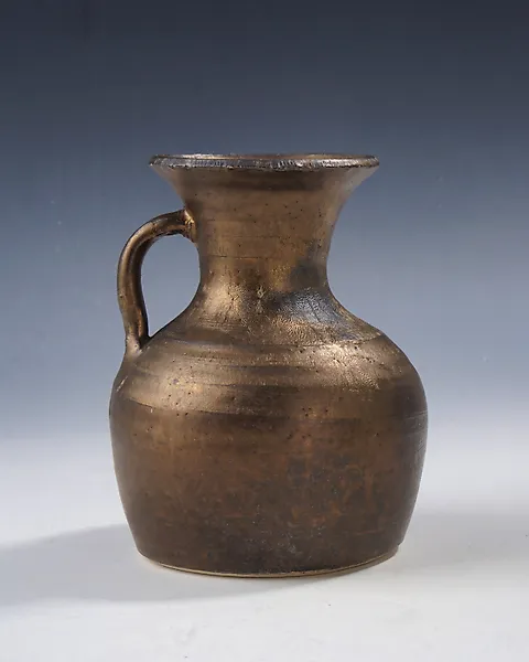 Rodolfo Gonzalez-Mele - Vase -  Bronze glaze, trumpet neck with banding • marked 'Rodolfo' • ca. 1975–1992  - Earthenware