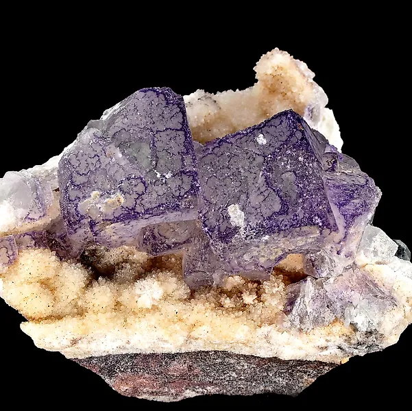 High quality purple blue Fluorite pattern From Qinglong - Rare QR Code Fluorite - Height: 8 cm - Width: 5.4 cm- 226 g