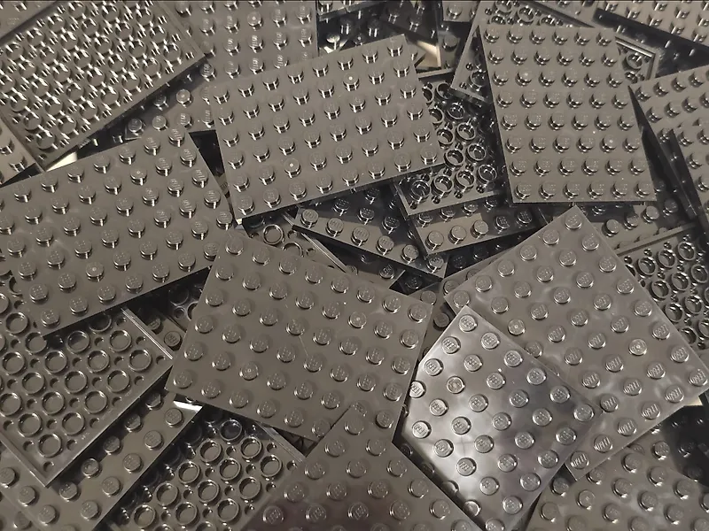 LEGO Pieces - New Plate 6 x 8 Black 75 pcs