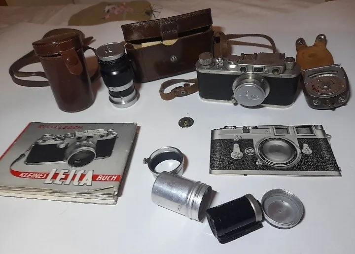 Leica II + Leitz Elmar 5cm & 9cm Lenses Outfit Rangefinder camera