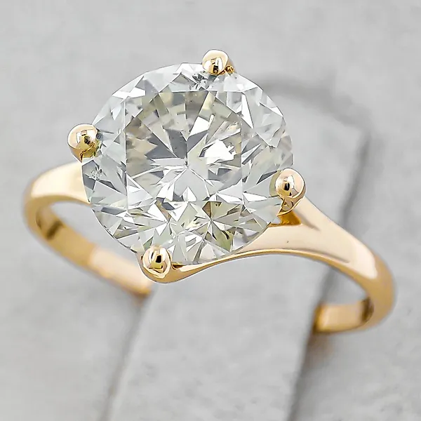 Ring - 14 kt. Yellow gold -  3.02ct. tw. Diamond (Natural)