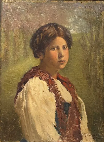 Gaetano Innocenti (XIX) - Ritratto di giovane