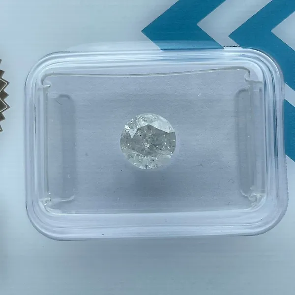 No reserve price - 1 pcs Diamond  (Natural)  - 1.05 ct - Round - I - I2 - International Gemological Institute (IGI)