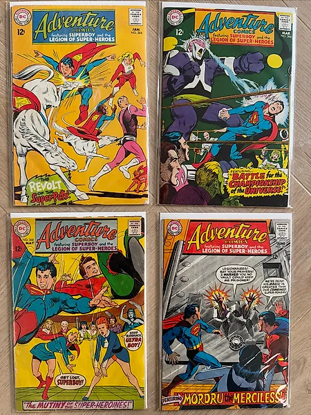 Adventure Comics 364; 366; 368; 369 - Adventure Comics featuring Superboy and the Legion of Super-Heroes - 4 Comic