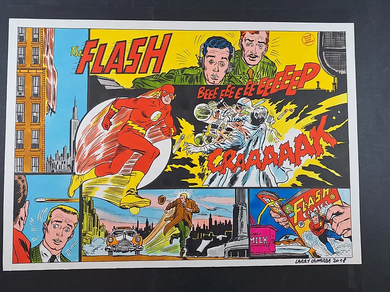 Camarda, Larry - 1 Original colour drawing - The Flash - 2018