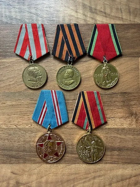 Russia - Military medal - Soviet Union (USSR) – Collection of 5 historical military medals – 1945–1975 – Second