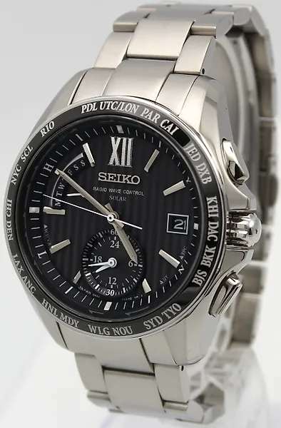 Seiko - Solar Radio Controlled World Time Dual Time - No reserve price - 8B54-0AW0 - Men - 2010-2020