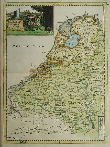 Netherlands - Belgium, Luxembourg; G.L. Le Rouge - Les XVII Provinces des Pays Bas - 1748