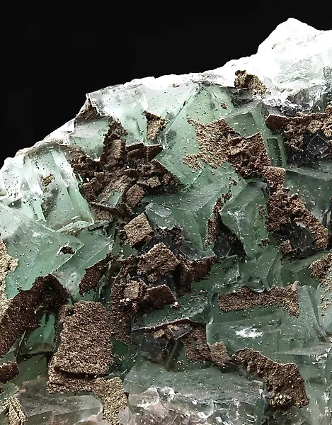 Green fluorite cube specimens with gold pyrite Crystals on matrix - Height: 71 mm - Width: 49 mm- 136 g