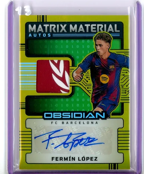 2025/26 Panini Obsidian Fermín López 1/7 Memorabilia card, Autographed card - 1 Card - Near Mint (NM)