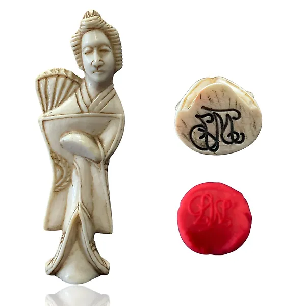 Sinete japonês (Okimono ou Netsuke) - Seal Antique - Antigo