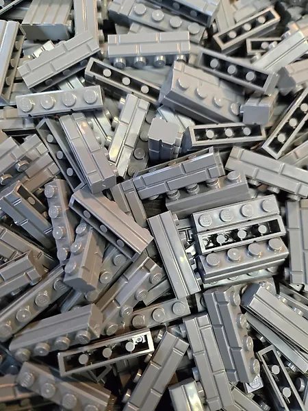 LEGO - Toy New Brick Modified 1 x 4 with Masonry Profile Dark Bluish Gray 300pcs
