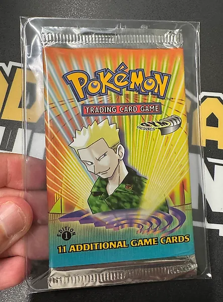 Pokémon - 1 Booster pack - Pokemon Gym Heroes 1st Edition Booster Pack Factory Sealed Lt Surge Artwork MINT Condition English - WOTC
