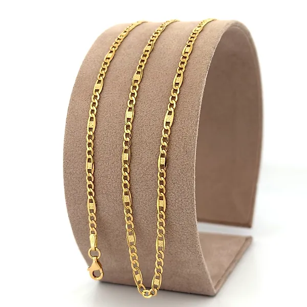 No reserve price - Necklace - 18 kt. Yellow gold - Figaro - 50 cm