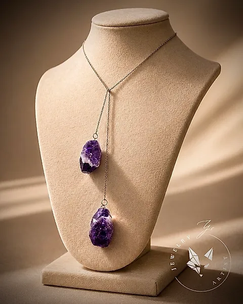 Designer Jewelry - AAA - Rare-Cut Amethyst - 925 Silver - Certified - Necklace - Highly Exclusive