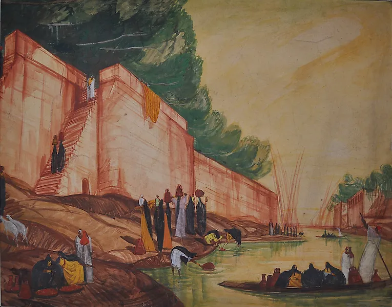 André Maire (1898-1984) - " Egypte: bords du Nil "  École d'Emile Bernard