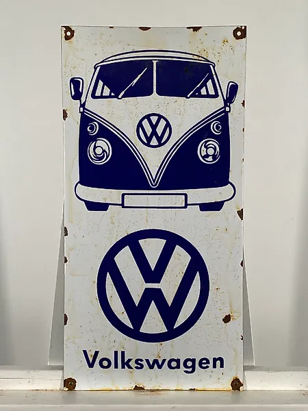 Volkswagen - Advertising sign - 60x30cm - Made of thick steel sheet and enamel