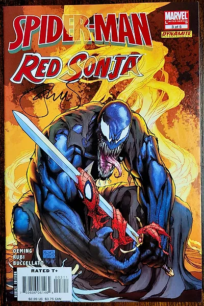 Spider-Man / Red Sonja #3 2007 1st Print Turner Cover - Signed by Peter Steigerwald - 1 Signed comic - 2007