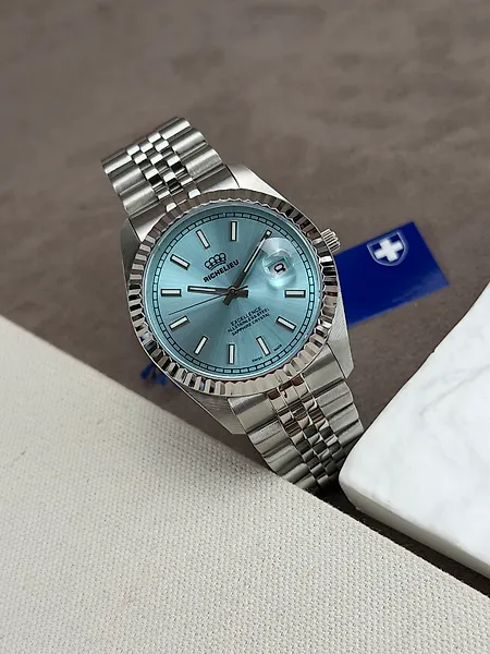 Richelieu - Classic 41mm Light Blue Dial Date - MRI-25R41-03-972 - Men - 2020-2025