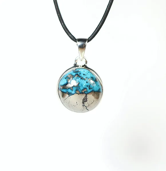 Turquoise / Nishapur / large pendant / cabochon / new- 11.44 g - (1)