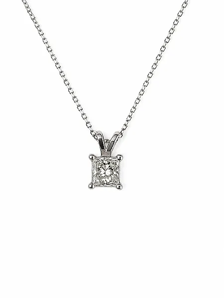 Pendant - 14 kt. White gold -  0.47ct. tw. Diamond (Natural)