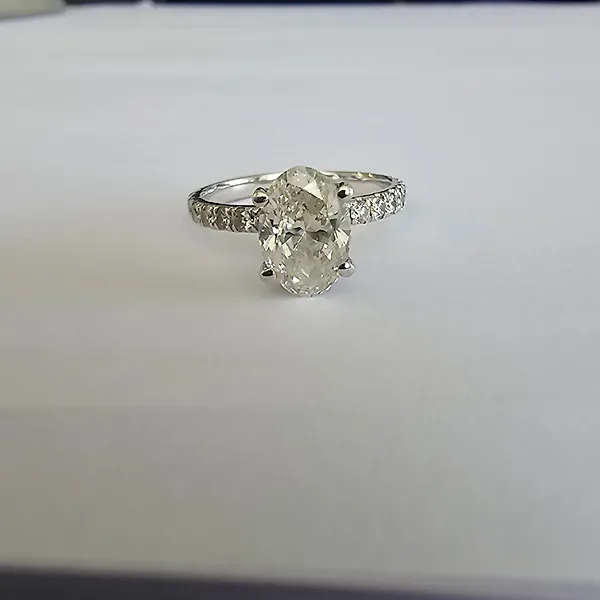 Ring - 14 kt. White gold -  1.50ct. tw. Diamond (Natural) - Diamond
