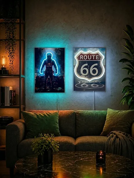 LEDMansion - Adrenaline Rush V.1 & Route 66 Revival | LED Wall art - LEDMansion (1995) - Lighted sign (2) - PVC
