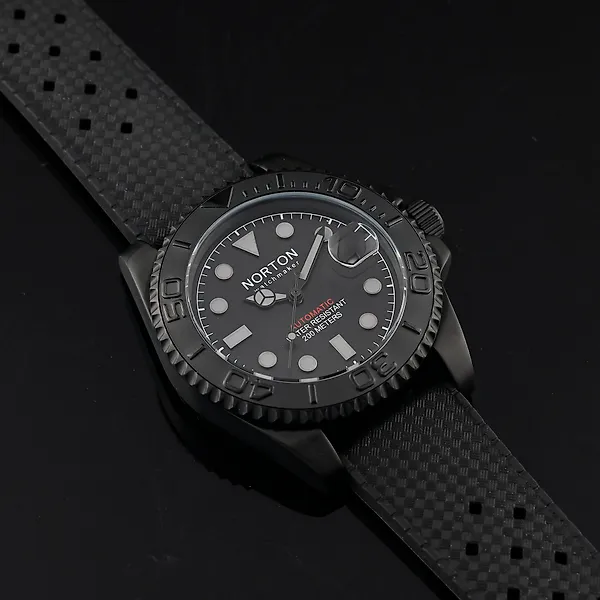 Norton - Riva - Automatic Diver 200M - Miyota 8215 - Inserto Ghiera Acciaio - Fondello a Vista - No reserve price - NW.RIV.BKR (Black) - Men - 2026