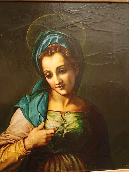 Andrea del Sarto (1486-1530), After, Follower of - Madonna col Bambino e S. Giovannino (dettaglio)