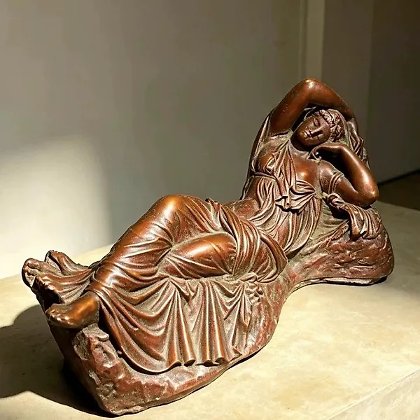 Cold-cast ceramic *Sleeping Ariadne* Sculpture - 13 cm  (No reserve price)