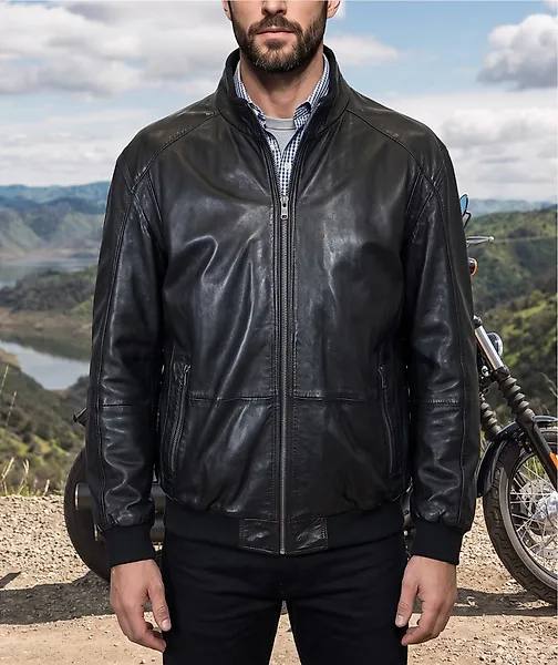Artisan Biker Jacket Leather Racing Bomber Exclusive 100% Genuine Leather Collection Tg. XXL  - NO - Coat