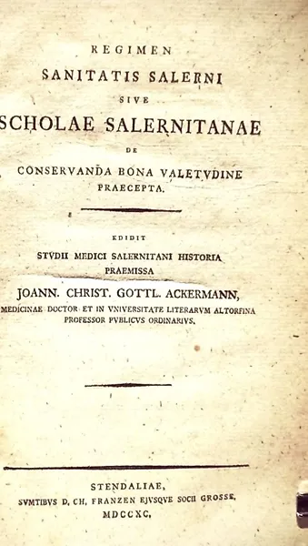 Anonimo. - Regimen Sanitatis Scholae Medicae Salernitanae - 1790