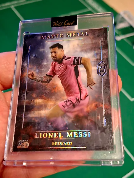2026 Wild Card 1/1 Matte metal True 1/1 Lionel Messi Foil, One of one - 1 Sealed deck - Excellent (EX)