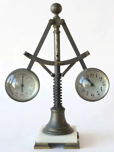 industrial centrifugal clock with replaced movement -  Industrial Brass - 1850-1900