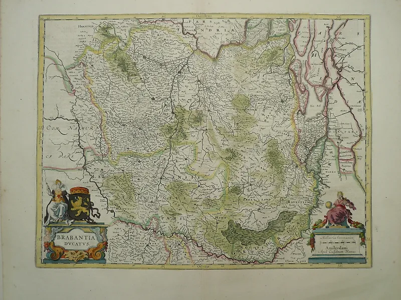 Europe - Netherlands / Brabant / Den Bosch / Eindhoven / Leuven / Maastricht / Antwerpen; Joan Blaeu - QuaBrabantia Ducatus - 1621-1650