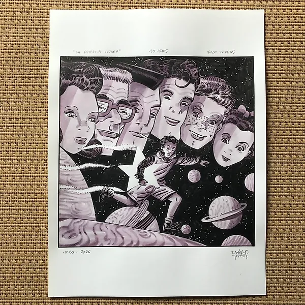 Daniel Torres - 1 Original colour drawing - Roco Vargas - 40 años La Estrelle Lejana - 2026