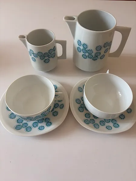 Christofle, Bernardaud & Co. Limoges - Tea service (6) - Cephée - Porcelain