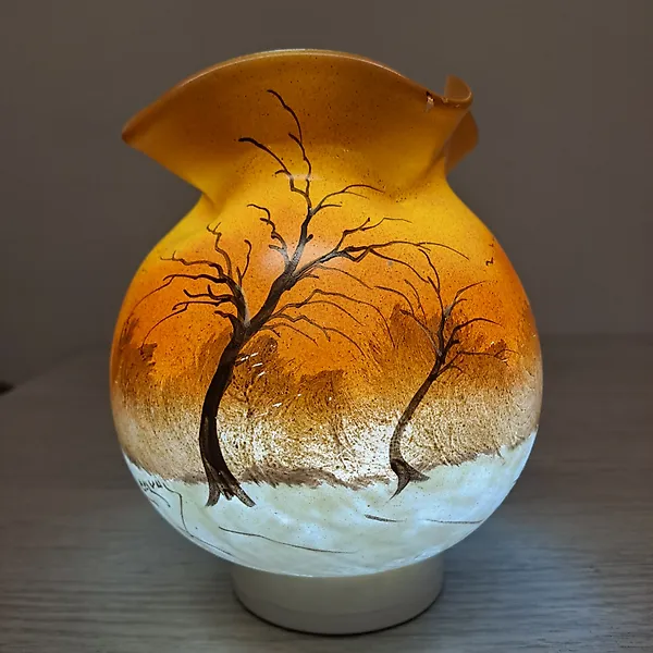 Legras & Cie. - François-Théodore Legras - Vase  - Glass - Vase with snowy landscape