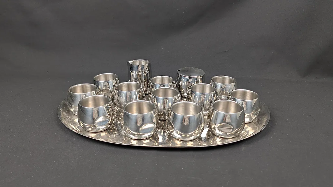 AMC - Art Design - Made in Italy - Coffee set for 12 (15) - Steel