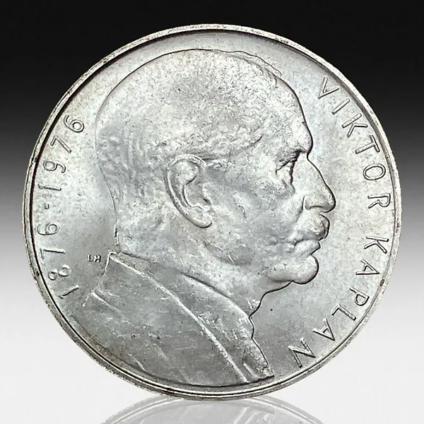 Czechoslovakia. 100 Korun (Viktor Kaplan), silver 1976  (No reserve price)