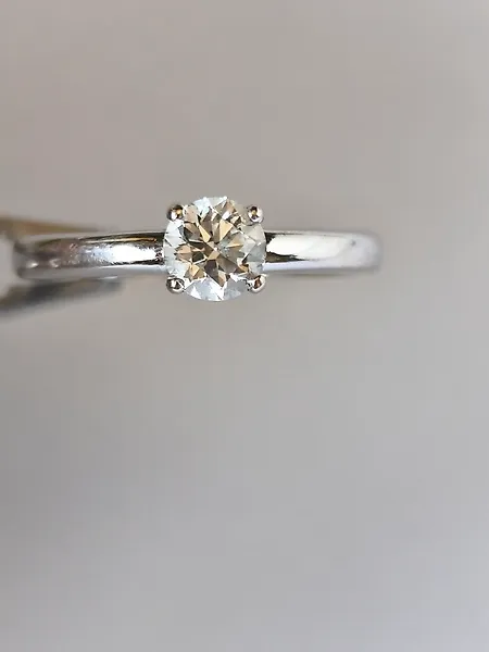 Engagement ring - 18 kt. White gold -  18.00ct. tw. Diamond (Natural)