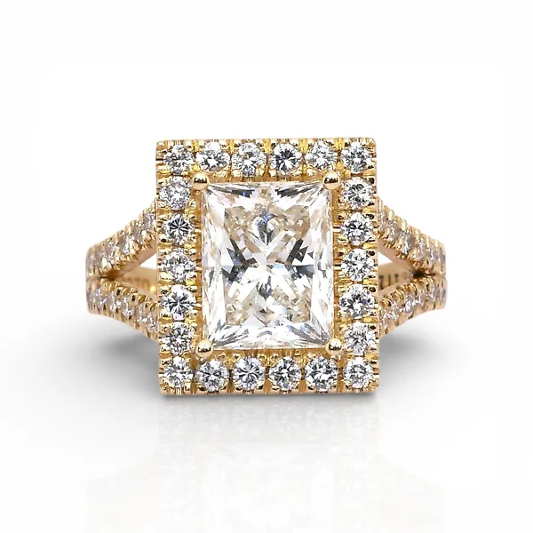 No reserve price - Ring - 18 kt. Yellow gold -  3.95ct. tw. Diamond (Natural) - Diamond - IGI Certified Ring