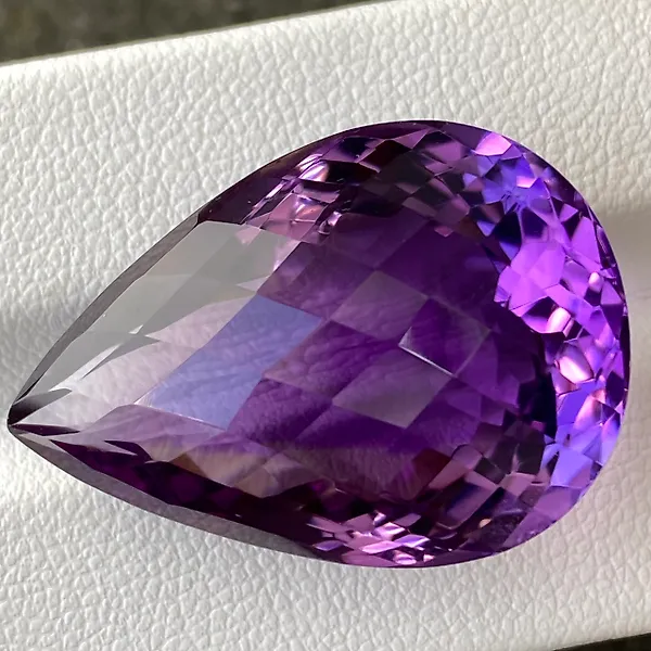 No reserve price Amethyst  - 43.36 ct - International Colored Gemstone Association (ICA GemLab) - Pear