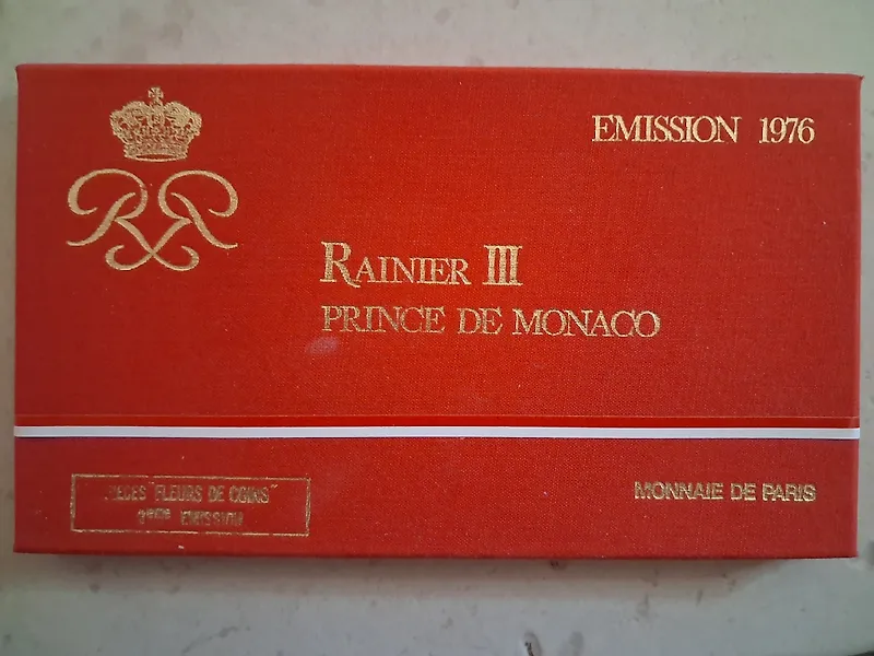 Monaco. Year Set (FDC) 1976 (9 monnaies) Rainier III  (No reserve price)
