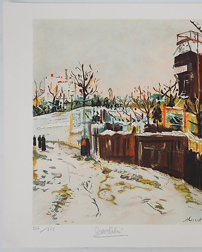 モーリス・ユトリロ【Le Moulin de Montmartre】 モーリス・ユトリロ、「Le Lapin agile a Montmartre」 Barnes