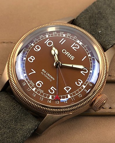 Oris big crown cheap pointer date bronze 36mm
